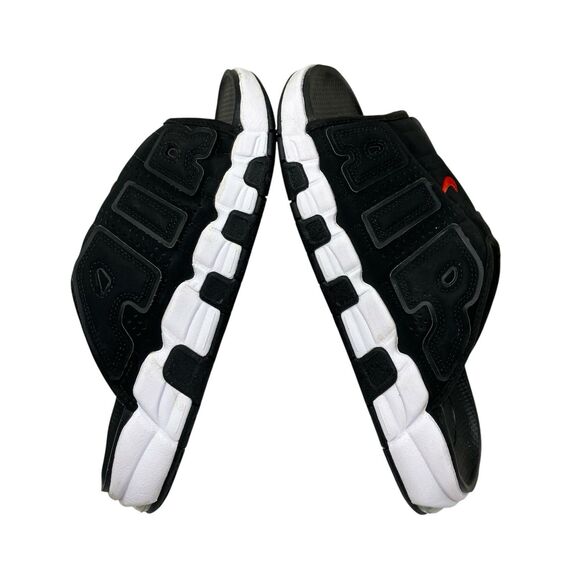 Nike Air Sandals Mens 12 Black White More Uptempo Slide Cushioned Gym FJ2708-001 main image 8